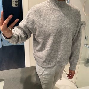 H&M grey mock neck sweater